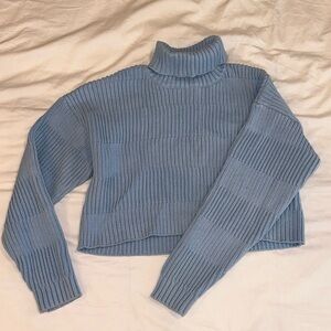 L.A. Hearts Blue Cropped turtleneck sweater